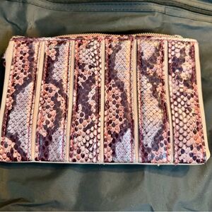Simply Vera Wang Pink and Purple Snakeskin Clutch